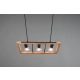 Agra lampa wisząca 3xE27 drewno, czarna 313800332