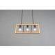 Agra lampa wisząca 3xE27 drewno, czarna 313800332