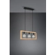 Agra lampa wisząca 3xE27 drewno, czarna 313800332