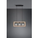 Agra lampa wisząca 3xE27 drewno, czarna 313800332