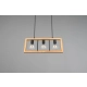 Agra lampa wisząca 3xE27 drewno, czarna 313800332