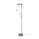 Barrie lampa podłogowa LED 32W 4000lm, 6W 600lm 2700K, 4000K srebrna 424210307 TRIO lighting