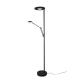 Barrie lampa podłogowa LED 32W 4000lm, 6W 600lm 2700K, 4000K czarna 424210332 TRIO lighting