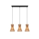 Bijou lampa wisząca 3xE27 czarna, brązowa R31833026