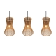 Bijou lampa wisząca 3xE27 czarna, brązowa R31833026