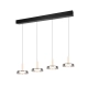 Celeste lampa wisząca LED 4x7,5W 4x750lm 3000K czarna 354910432 TRIO lighting