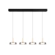 Celeste lampa wisząca LED 4x7,5W 4x750lm 3000K czarna 354910432