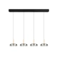 Celeste lampa wisząca LED 4x7,5W 4x750lm 3000K czarna 354910432