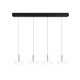 Celeste lampa wisząca LED 4x7W 4x750lm 3000K brązowa, czarna 354910465