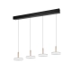 Celeste lampa wisząca LED 4x7W 4x750lm 3000K brązowa, czarna 354910465
