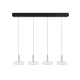 Celeste lampa wisząca LED 4x7W 4x750lm 3000K brązowa, czarna 354910465