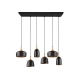 Chiraz lampa wisząca 6xE27 czarna 310500632