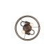 Davos lampa sufitowa 2xE14 czarna, szara R61552041