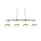 Davos lampa wisząca 4xE14 srebrna, biała R31554006