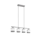 Davos lampa wisząca 4xE14 srebrna, biała R31554006