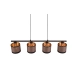 Davos lampa wisząca 4xE14 czarna, szara R31554041