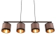 Davos lampa wisząca 4xE14 czarna, szara R31554041