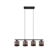 Davos lampa wisząca 4xE14 czarna, szara R31554041
