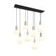 Diva lampa wisząca 8xE27 złota, czarna 319800808 TRIO lighting