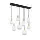 Diva lampa wisząca 8xE27 złota, czarna 319800808