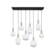 Diva lampa wisząca 8xE27 złota, czarna 319800808