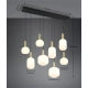 Diva lampa wisząca 8xE27 złota, czarna 319800808
