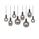 Diva lampa wisząca 8xE27 czarna 319800832
