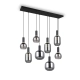 Diva lampa wisząca 8xE27 czarna 319800832