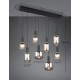 Diva lampa wisząca 8xE27 czarna 319800832