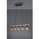 Einar lampa wisząca 5xE27 czarna, brązowa R30605032