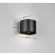 Genie kinkiet LED  2x1W 2x150lm 3000K czarny R24161632