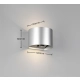 Genie kinkiet LED  2x1W 2x150lm 3000K srebrny R24161687