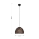 Kamara lampa wisząca 1xE27 złota, czarna 365290104
