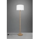 Korba lampa podłogowa 1xE27 drewno, biała 401200101