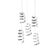 Laola lampa wisząca 5xLED 8W 1250lm 4000K srebrna R34185306