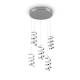 Laola lampa wisząca 5xLED 8W 1250lm 4000K srebrna R34185306
