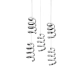 Laola lampa wisząca 5xLED 8W 1250lm 4000K srebrna R34185306