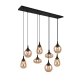 Lumina lampa wisząca 8xE14 czarna 317000813 TRIO lighting