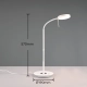 Monza lampka stołowa LED 12W 1400lm 2300K, 3000K, 4000K biała 523310131