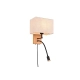 Nilam kinkiet 1xE27 LED 3,1W 310lm 3000K drewno, biały 212870236 TRIO lighting