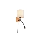 Nilam kinkiet 1xE27 LED 3,1W 310lm 3000K drewno, biały 212879236 TRIO lighting