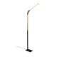 Norris lampa podłogowa LED 14W 1400lm 3000K czarna, drewno 445210132