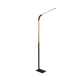 Norris lampa podłogowa LED 14W 1400lm 3000K czarna, drewno 445210132