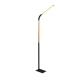 Norris lampa podłogowa LED 14W 1400lm 3000K czarna, drewno 445210132