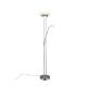 Orson lampa podłogowa LED 27W 2700lm, LED 4,5W 450lm 3000K srebrna, biała R40073507 TRIO lighting