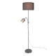 Owen lampa podłogowa 1xE27, 1xE14 srebrna, szara R40192007 TRIO lighting