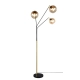 Paxton lampa podłogowa 3xE27 złota, czarna 416900380 TRIO lighting