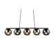 Sheldon lampa wisząca 5xE14 czarna R31305017
