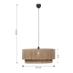 Smilla lampa wisząca 1xE27 naturalna, czarna 366890136