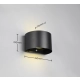 Talent kinkiet 2 LED 2x6W 2x50lm 3000K czarny R27769132 wbudowany czujnik ruchu